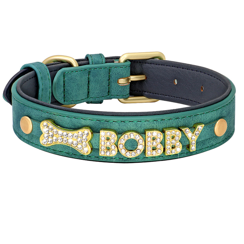 Personalized Leather Dog Collar